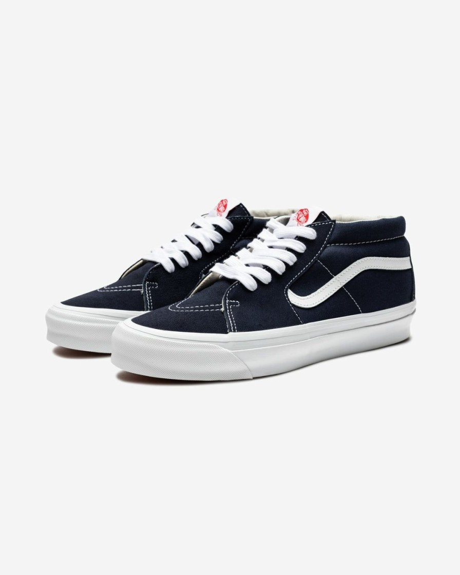 Footwear * | Vans Og Sk8-Mid Lx Navy/ White