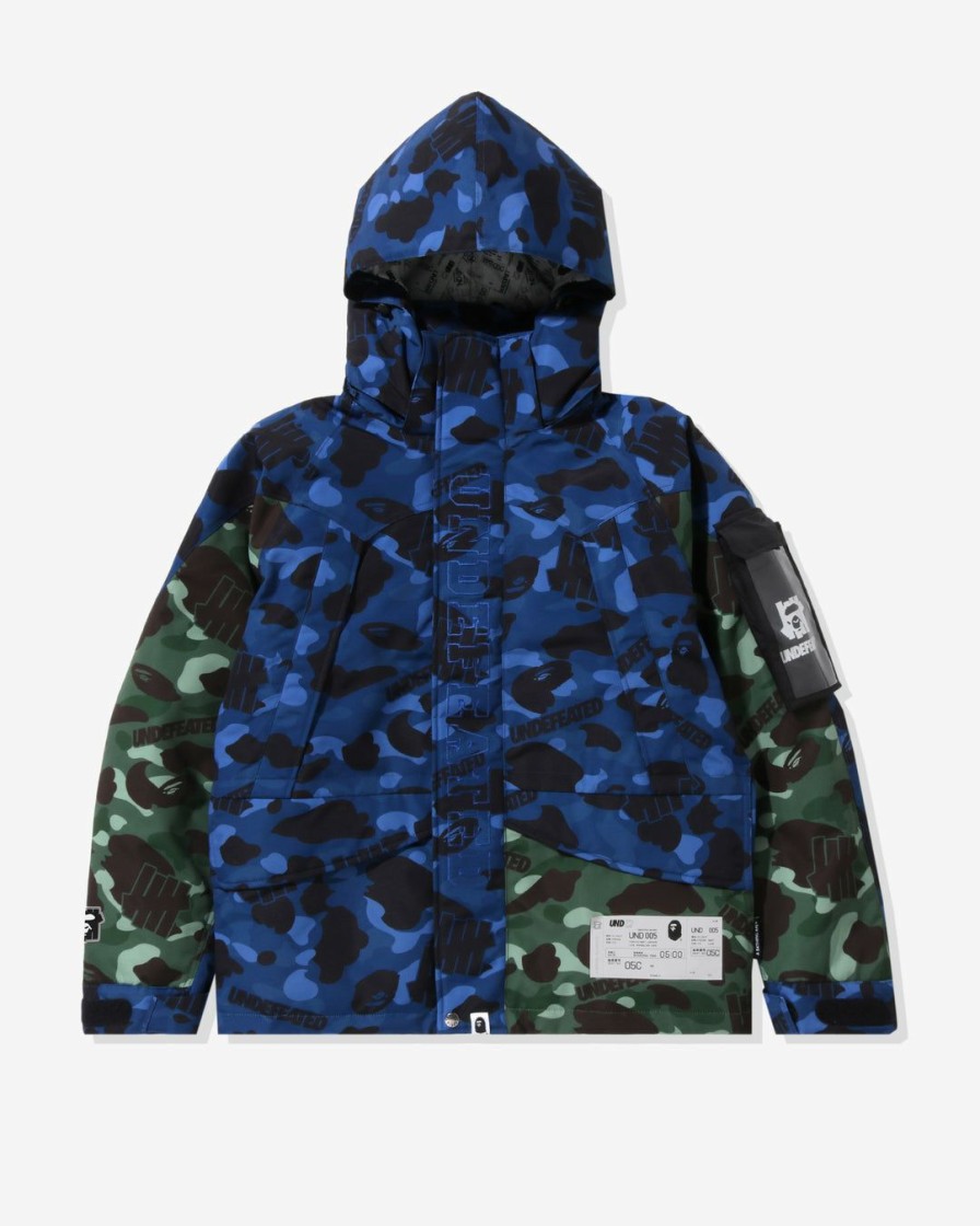 Clothing * | Bape X Undefeated Color Camo Snowboard Jacket Navy