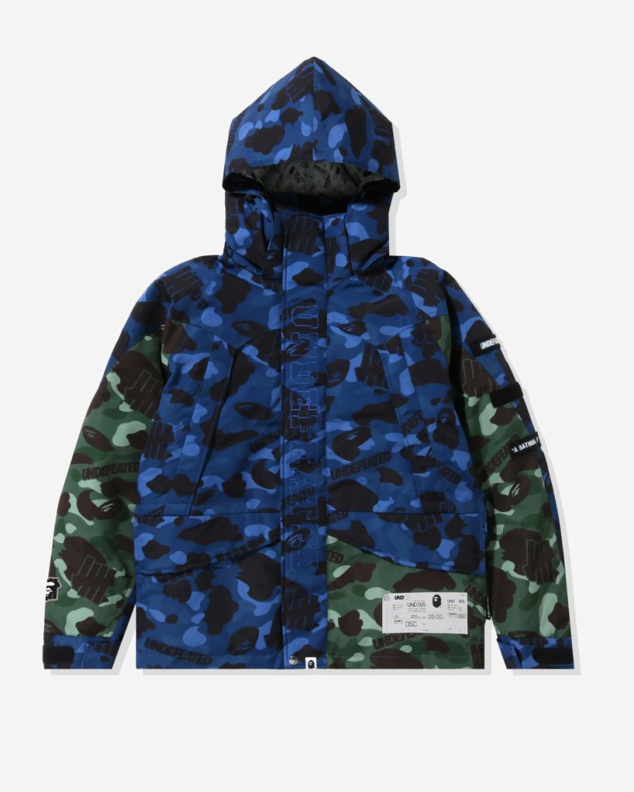 Clothing * | Bape X Undefeated Color Camo Snowboard Jacket Navy