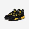 Footwear * | Jordan Gs Aj 4 Retro Black/ White/ Touryellow