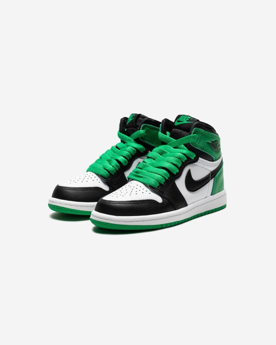 Footwear * | Jordan Ps Aj 1 Retro High Og Black/ Luckygreen/ White